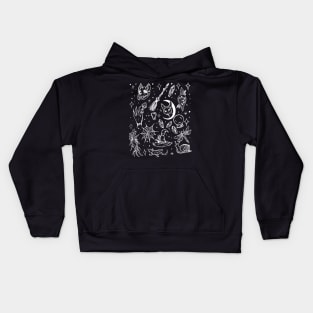 Witch's Coven, Snail, Punk, Goth, Pagan, Crystals, Occult Kids Hoodie
